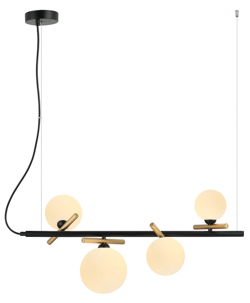Nowoczesna lampa wisząca Reverso PND-5622-4-BK-W czarna