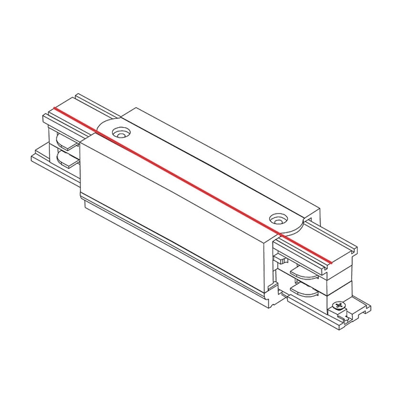 Zasilający ŁĄCZNIK liniowy wewnętrzny CTLS 8708 Nowodvorski do 3-fazowej szyny natynkowej 230V czarny