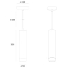 Wisząca lampa tuba Floris 35413/01/30 Lucide metalowa sopel czarny złoty