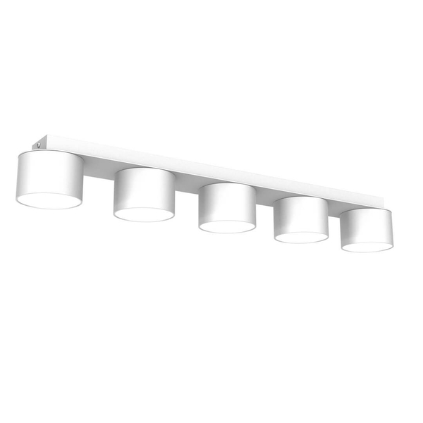 Minimalistyczna lampa sufitowa Dixie tuby do jadalni białe