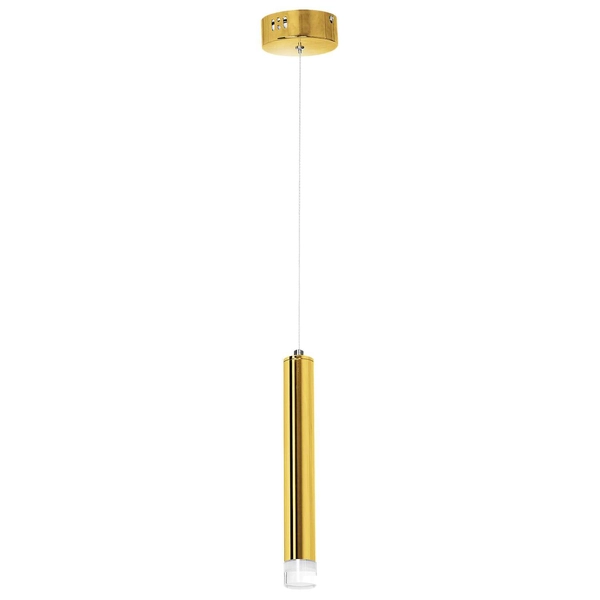 LAMPA wisząca GOLDIE ML5713 Milagro metalowa OPRAWA tuba LED 5W 4000K zwis okrągły złoty