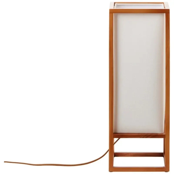 Stołowa lampka drewniana Seaside 93092/09 biała brązowa