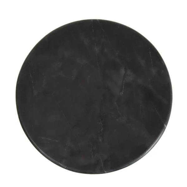 Okrągły stolik kawowy TANGO MM001501100413 czarny marmur drewno 45cm