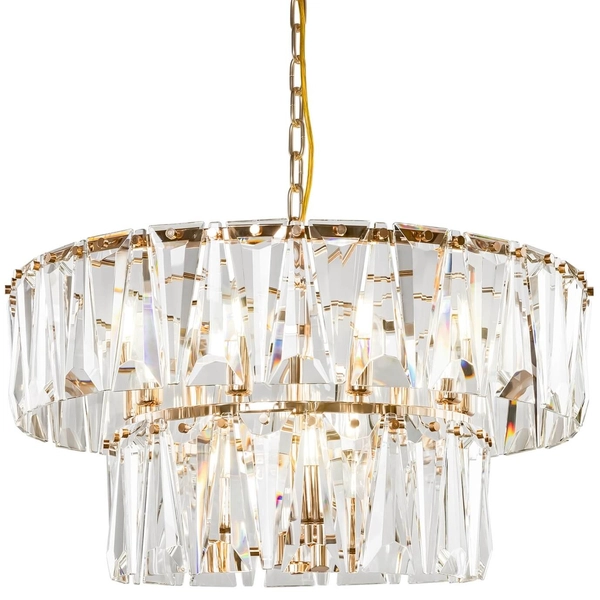 Regulowana lampa wisząca Puntes MOD043PL-12G crystal przeźroczysta