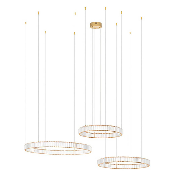 Potrójna lampa wisząca Liberty MSE1501100189 Moosee LED 74W 3000K złota