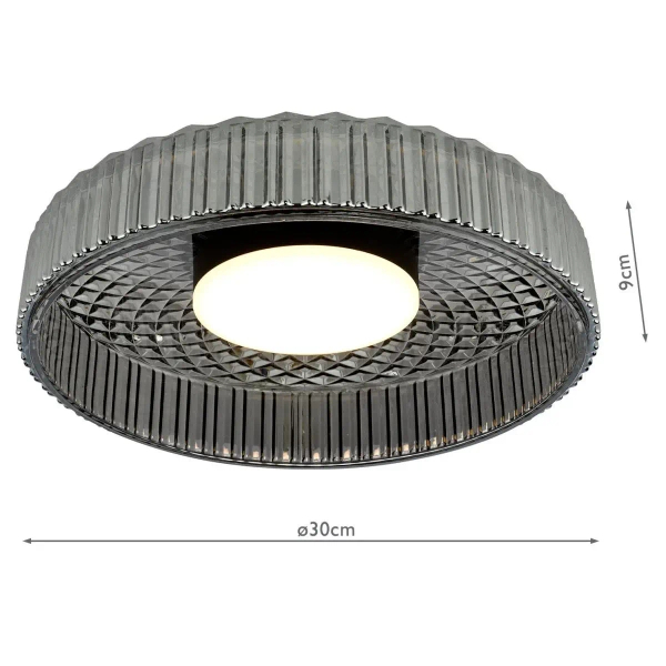 Ledowa lampa sufitowa Leena LEE5222 LED 16W 2700K okrągły przydymiony