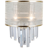 Kinkiet LAMPA ścienna TORREIA WL-45660-2 Italux abażurowa OPRAWA crystal glamour mosiądz srebrna