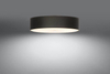 Sufitowa LAMPA abażurowa SL.0762 plafon OPRAWA okrągła materiałowa czarna