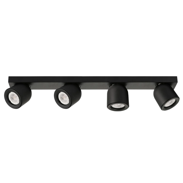 Lampa sufitowa NUORA SPL-2855-4B-BL Italux metalowa OPRAWA plafon regulowane reflektorki na listwie czarne