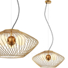 LAMPA wisząca ZENO MDM-3845-3 GD Italux druciana OPRAWA metalowy ZWIS klatka szklane kule balls biała