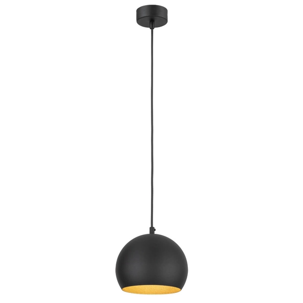Lampa zwisająca do salonu Zoe 10167 kopuła minimalistyczna czarna