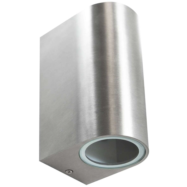 Zewnętrzna LAMPA elewacyjna BOSTON 304599 Polux metalowa OPRAWA ścienna KINKIET do ogrodu outdoor IP44 satyna szczotkowana