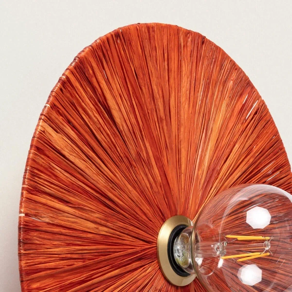 Rustykalny kinkiet ścienny BOHO ABR-KBTK-B Abruzzo talerz czerwony