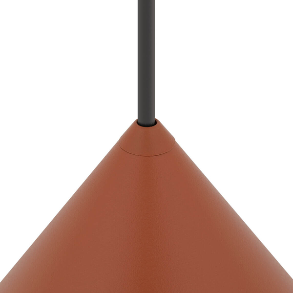 Lampa do salonu trójkątna ZENITH 11486 zwis terakota