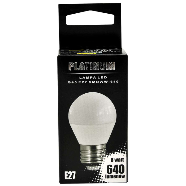 Żarówka 305671 Polux E27 AG45 LED 7W 640lm  230V kulka biała ciepła