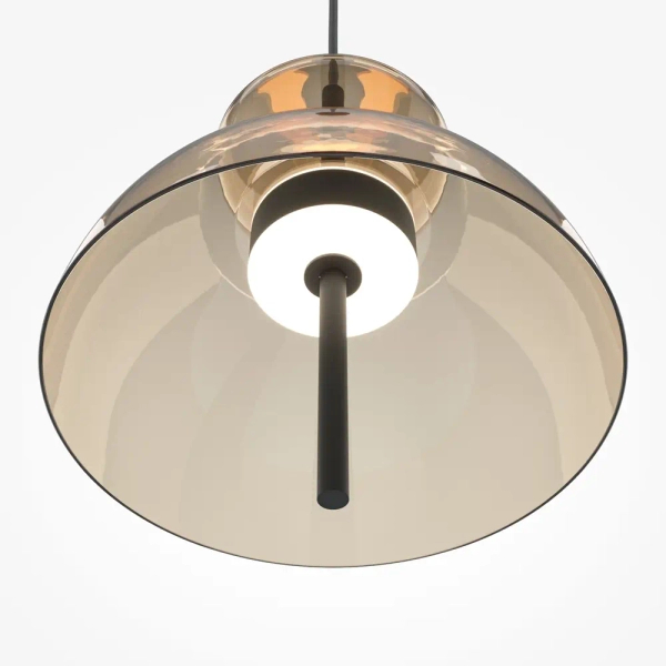 Lampa wisząca kopuła Bangkok MOD185PL-L12CG3K2 LED 12W 3000K mosiądz czarna