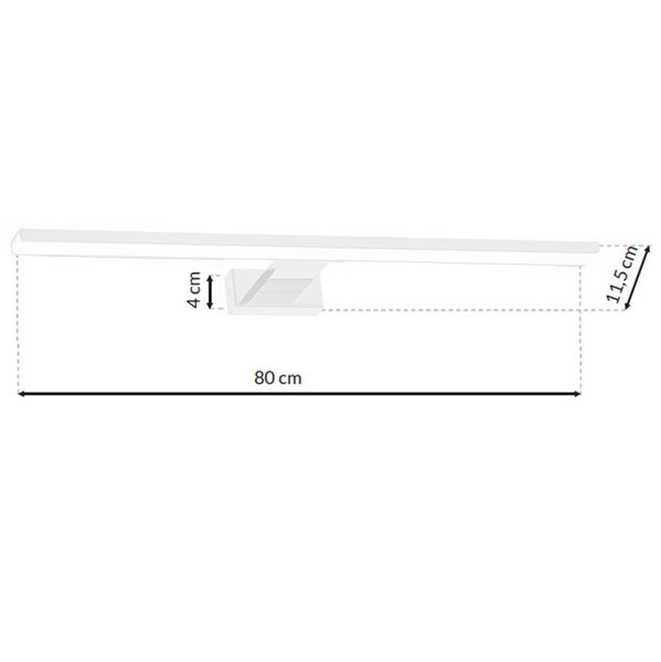 LAMPA ścienna SHINE ML6337 Milagro metalowa OPRAWA łazienkowa LED 15W 4000K kinkiet IP44 biały