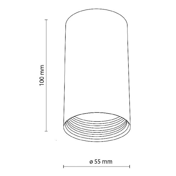 Sufitowa lampka punktowa Amis 10719 tubka do salonu złoty biały