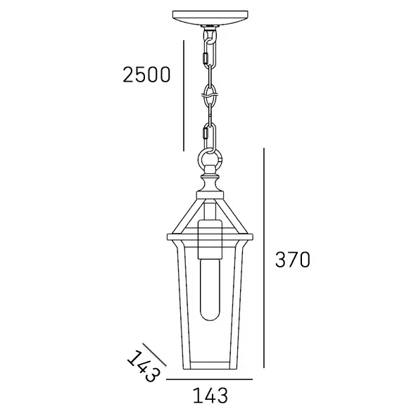 Wisząca lampa salonowa Zurich P01623BK Cosmolight metal IP23 szkło czarny