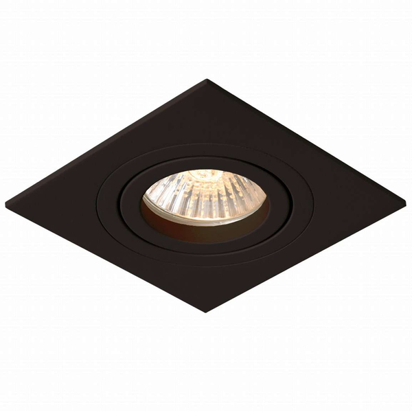 Wpuszczana LAMPA sufitowa METIS LP-2780/1RS BK Light Prestige kwadratowa OPRAWA metalowy WPUST regulowany czarny