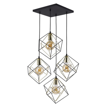 Wisząca geometryczna lampa loft Alambre 2778 TK Lighting czarna złota