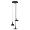 Czarna lampa wisząca Hermanos 8030 zwis 3-płomienny do kuchni