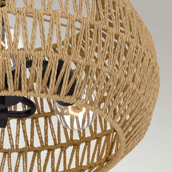 Lampa sufitowa do sypialni Casablanca QZ-CASABLANCA-3SF-PBZ brązowy