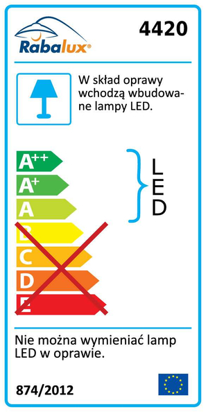 Stojąca LAMPA stołowa RAUL 4420 Rabalux biurkowa LAMPKA industrialna LED 5,6W 4500K srebrna