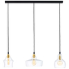 Skandynawska LAMPA wisząca LONGIS 10875305 Kaspa szklana OPRAWA loftowy ZWIS kaskada złota przezroczysta czarna