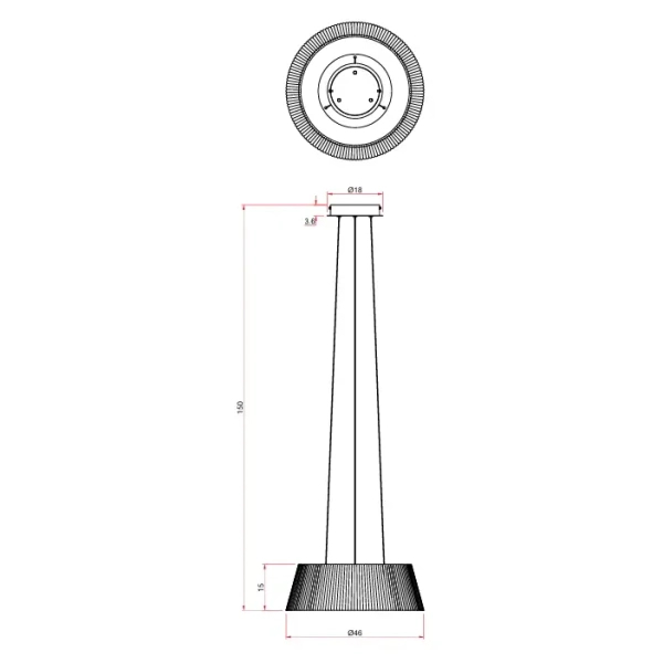 Lampa wisząca FABIO P0672 czarna LED 12W 3000K nad stół