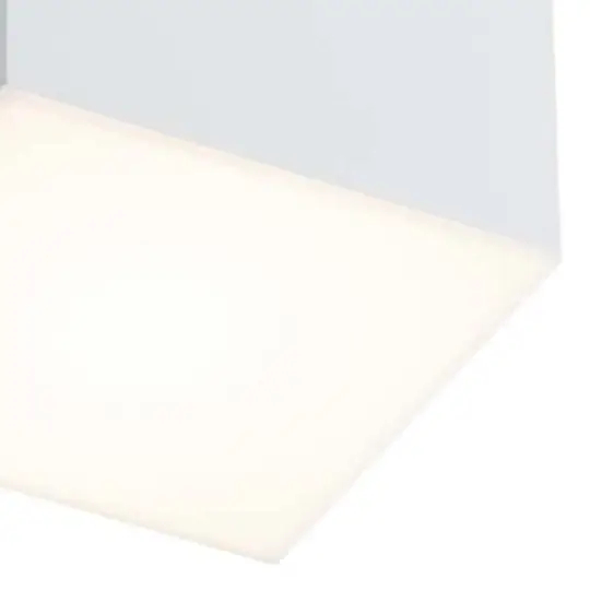 Kwadratowa lampa sufitowa SUWA 7721 kostka metalowa IP44 biała