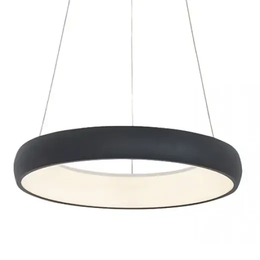 Dekoracyjna lampa wisząca 2044 LED 32W 3000K pierścień ring czarny