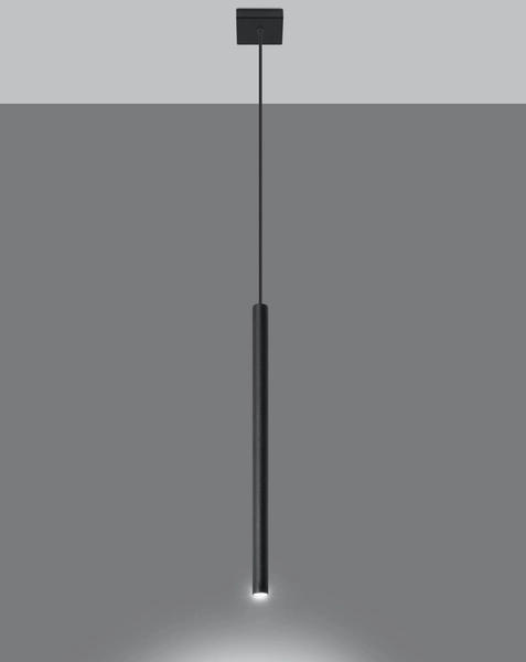 LAMPA wisząca SL.0469 metalowa OPRAWA zwis sopel tuba czarna