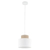 Nowoczesna lampa wisząca Duo 10078 tuba naturalna juta biały