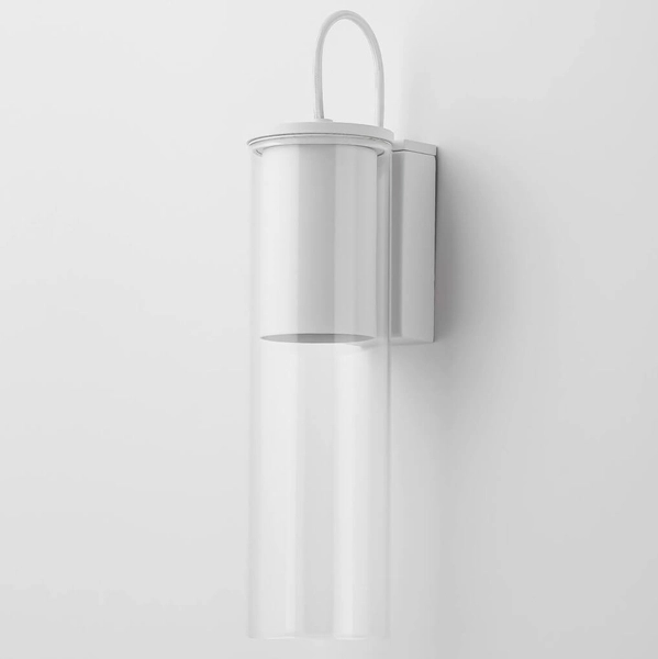 Ścienny kinkiet Manacor LP-232/1W WH do salonu tuba szklany biały