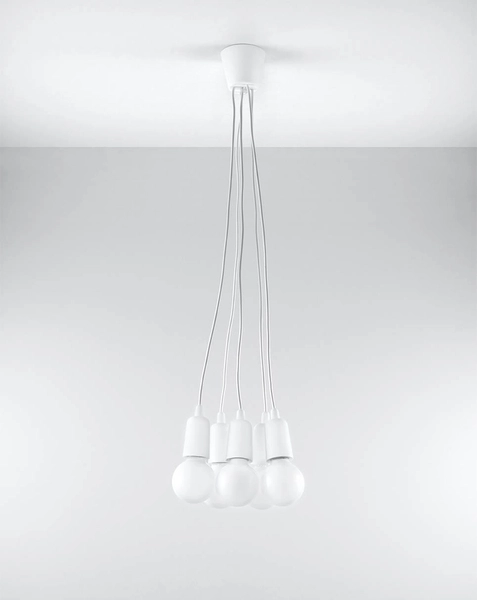LAMPA wisząca SL.0571 industrialna OPRAWKA zwis pająk biały