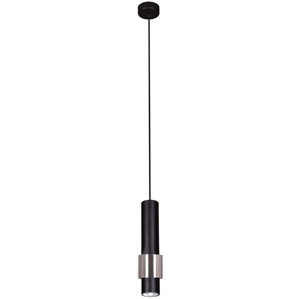 LAMPA okrągła Nikos K-4713 Kaja wisząca OPRAWA metalowe tuba ZWIS sopel czarny chrom