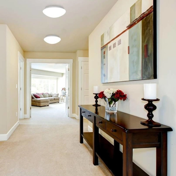 Minimalistyczny plafon szklany Nina 12-74150 okrągły biały