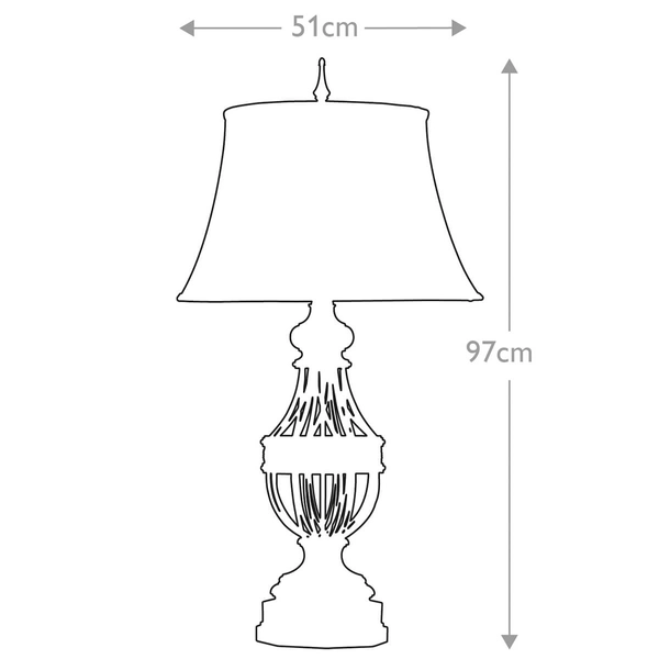 Stołowa lampka Augustine FE-AUGUSTINE-TL Feiss klasyczna brązowa kremowa