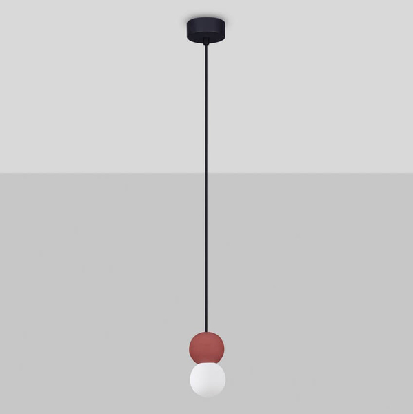 Zwisająca lampa do jadalni IBAGUE LE44661 kule balls biała czerwona