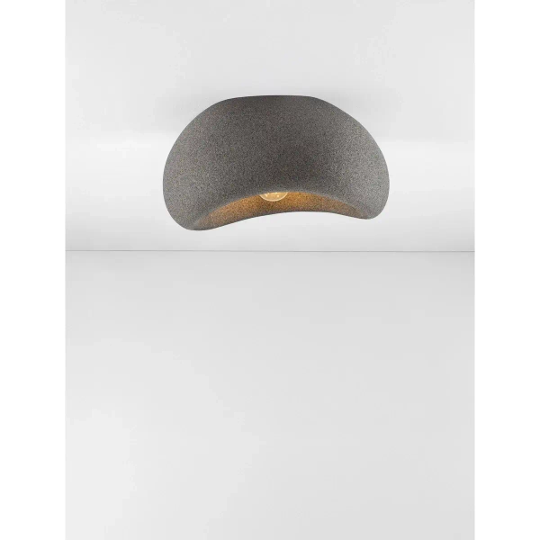 Plafon kopułowy PALINZA LE453281 do sypialni żywica szara