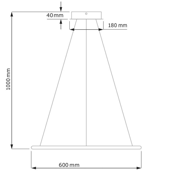 LAMPA wisząca SLIM/000061/4000/W MDECO metalowa OPRAWA okrągł ZWIS LED 32W 4000K ring do biura biały