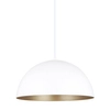 Kuchenna lampa wisząca Vela metalowa kopuła biała złota