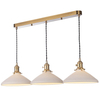 Wisząca lampa ceramiczna Hadano HAD3640-10 potrójna mosiądz biały