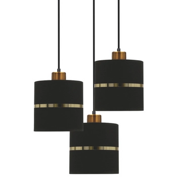 Lampa zwisowa Assam 33-17468 Candellux potrójna loft czarna złota