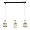 Szklana wisząca lampa Sophia Cognac 11042 ryflowana bursztynowa beżowy