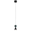 Stożkowa wisząca lampa BINGO czarna P0682 1xLED 8W 3000K kula kamień