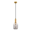 Zaokrąglona wisząca lampa QUERISA LE45215 do salonu złota