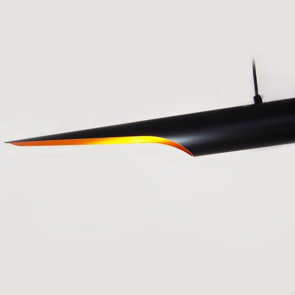 Podwieszana lampa belka Black tube ST-0502-1 Step czarna złota