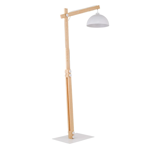 Drewniana lampa podłogowa skandynawska Oslo 5592 TK Lighting biała